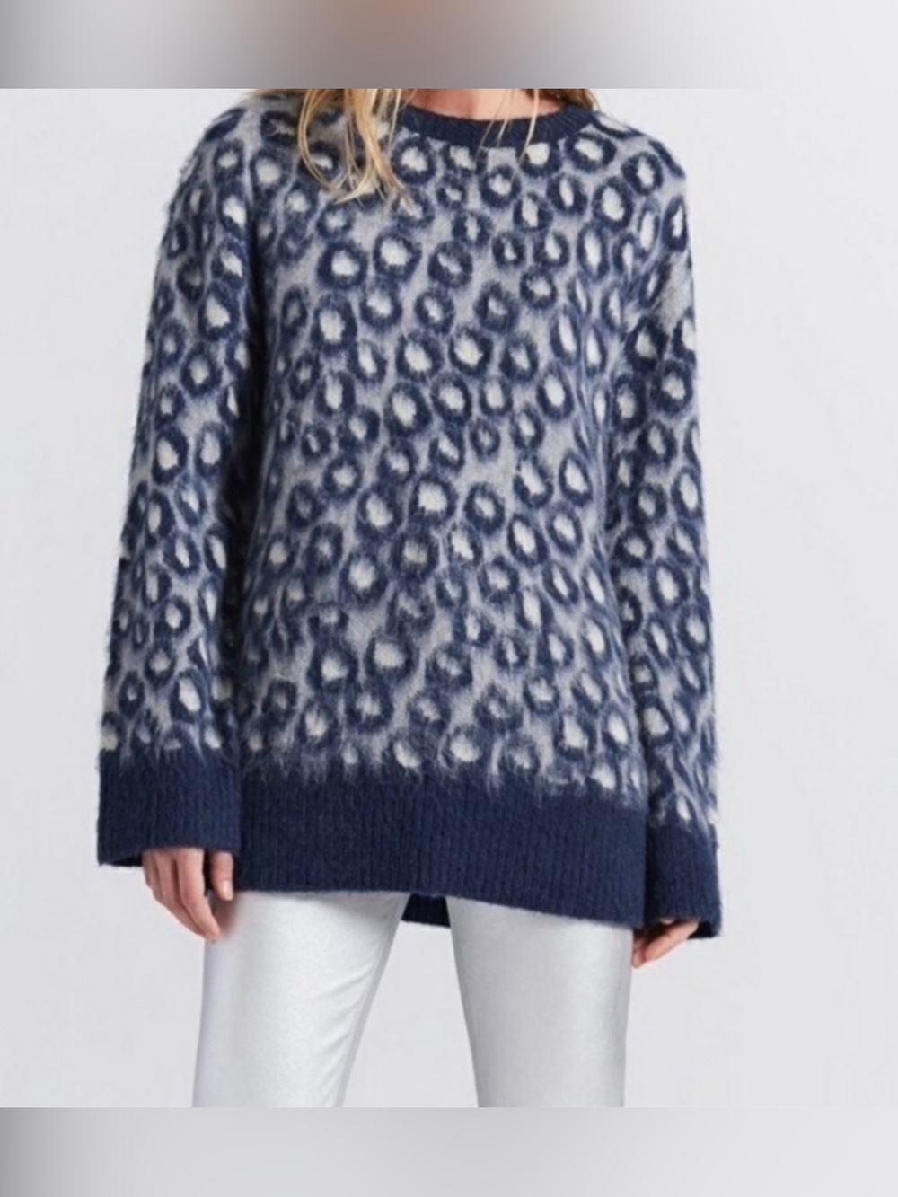 Current Elliot blue animal print sweater